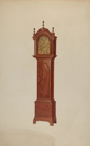 Tall Clock by Francis Borelli, index of american design, 1939