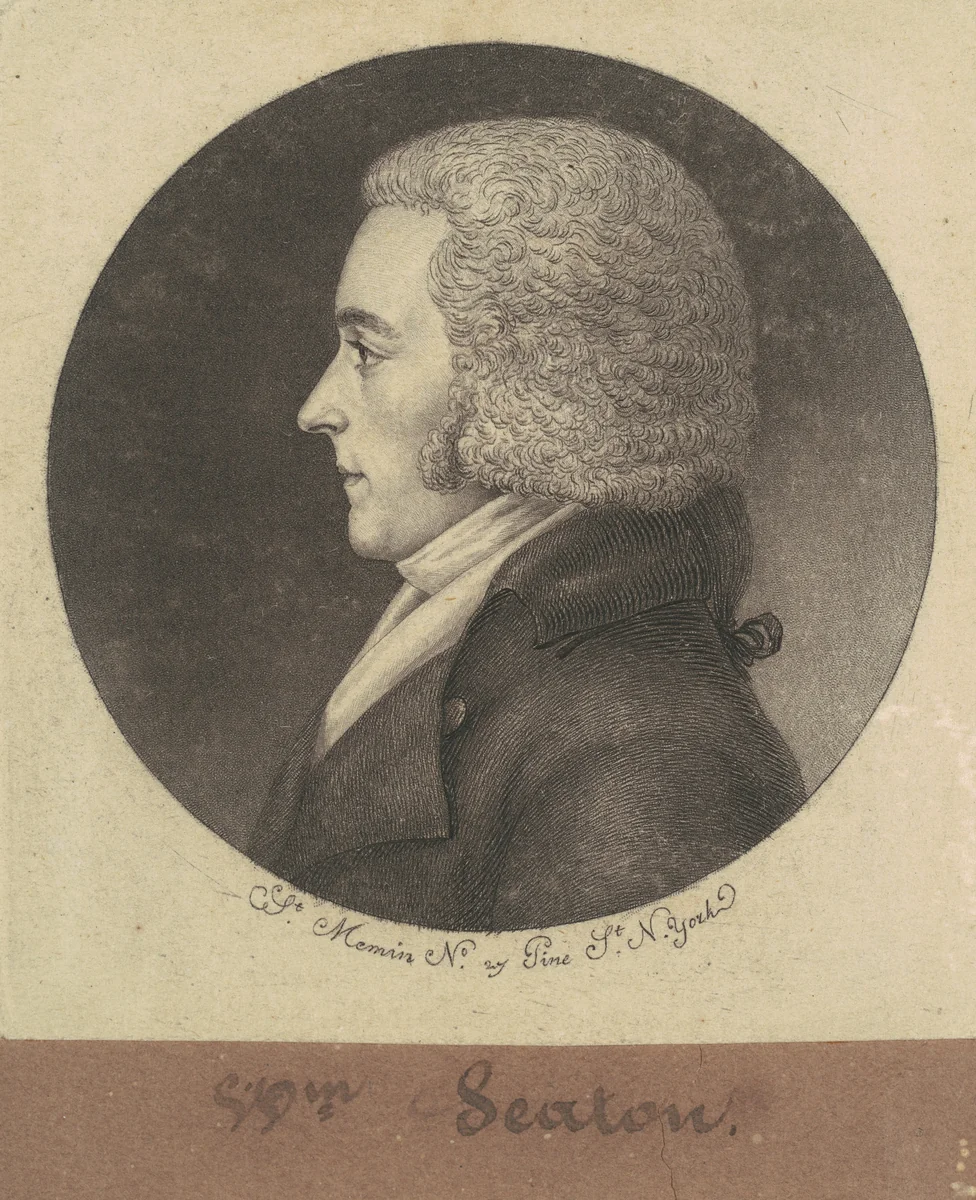William Seton by Charles B. J. Févret de Saint-Mémin, print, 1797