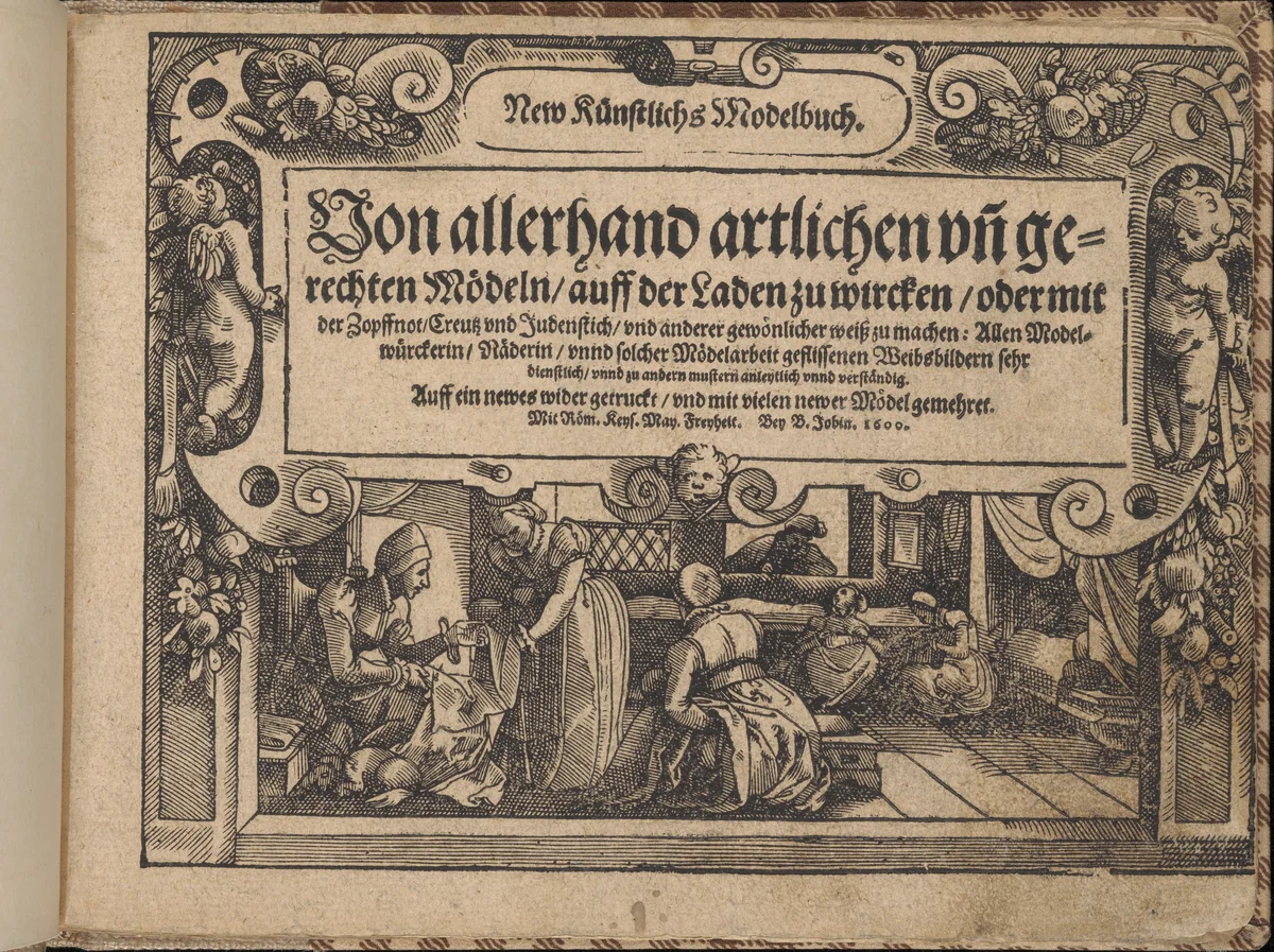 New Künstlichs Modelbuch, Title page (page 1 recto) by Bernhard Jobin, book, 1600