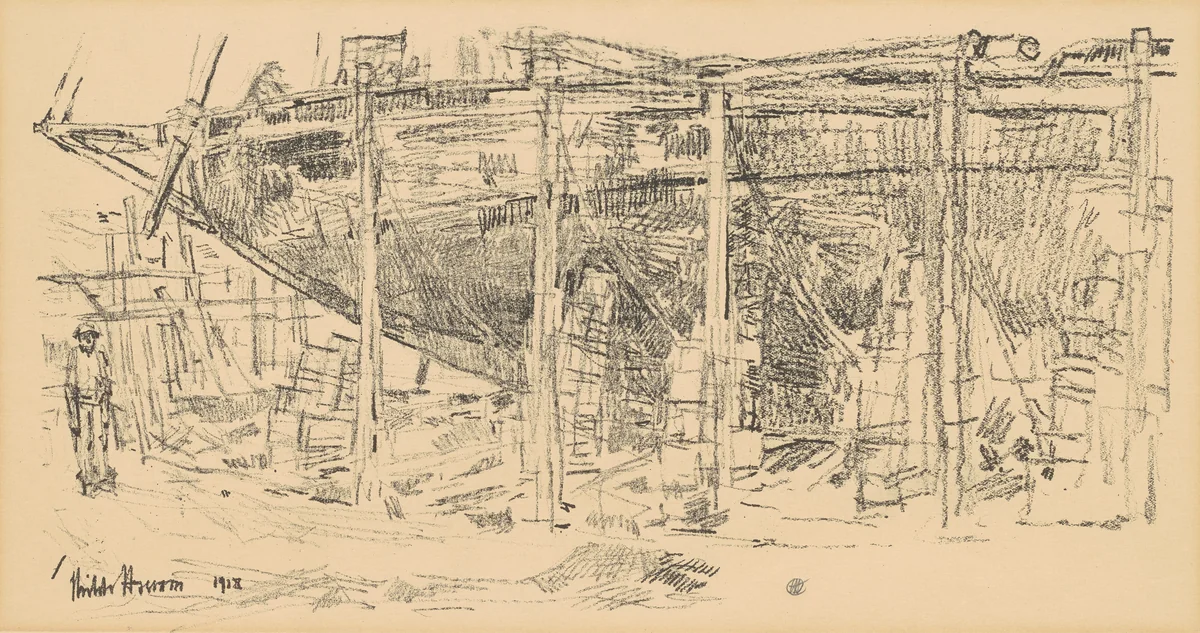 On the Ways by Childe Hassam, print, 1918