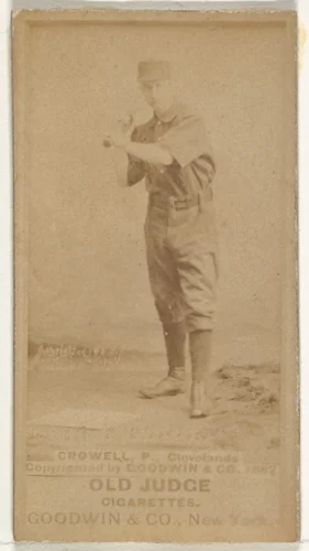 William Theodore "Billy" Crowell, Pitcher, Cleveland, from the Old Judge series (N172) for Old Judge Cigarettes by Goodwin & Company, photograph, 1887