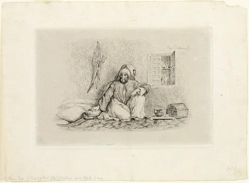 Chief Mohammed-Ben-Abou by Eugène Delacroix, print, 1833