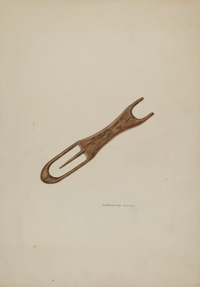 Fish Net Mender by Dorothee L. Bates, index of american design, 1940