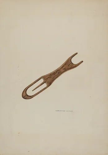 Fish Net Mender by Dorothee L. Bates, index of american design, 1940