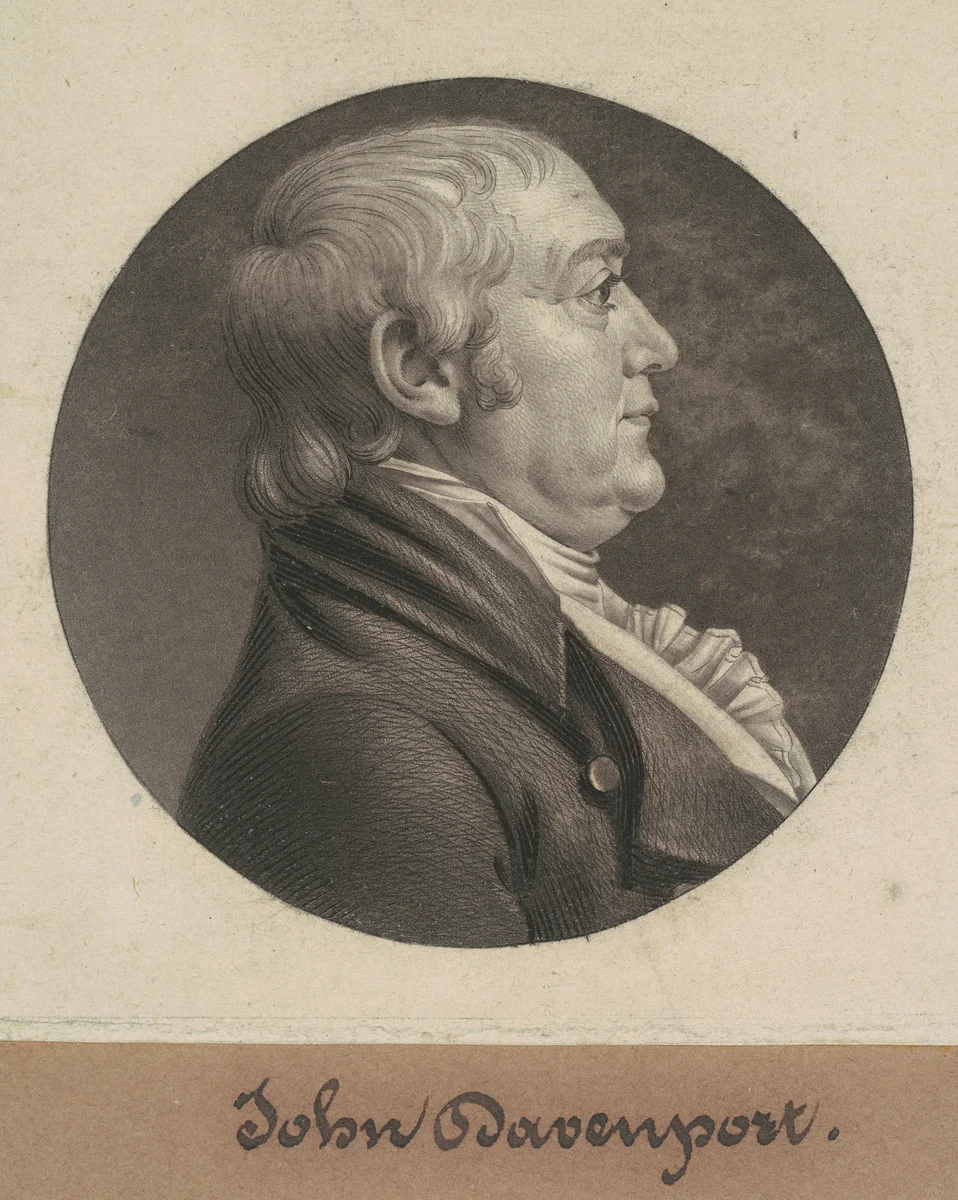 John Davenport by Charles B. J. Févret de Saint-Mémin, print, 1806