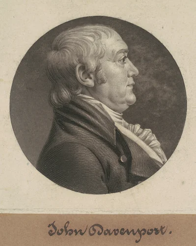 John Davenport by Charles B. J. Févret de Saint-Mémin, print, 1806