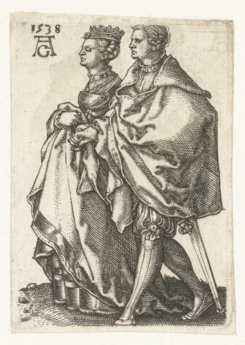 Dansend paar by Unknown, print, 1538