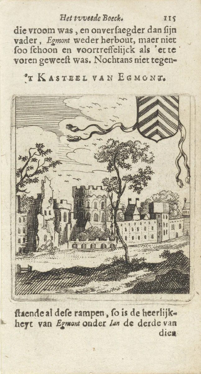 Slot op den Hoef te Egmond aan den Hoef by Hendrik Jacobsz Soeteboom, print, 1658