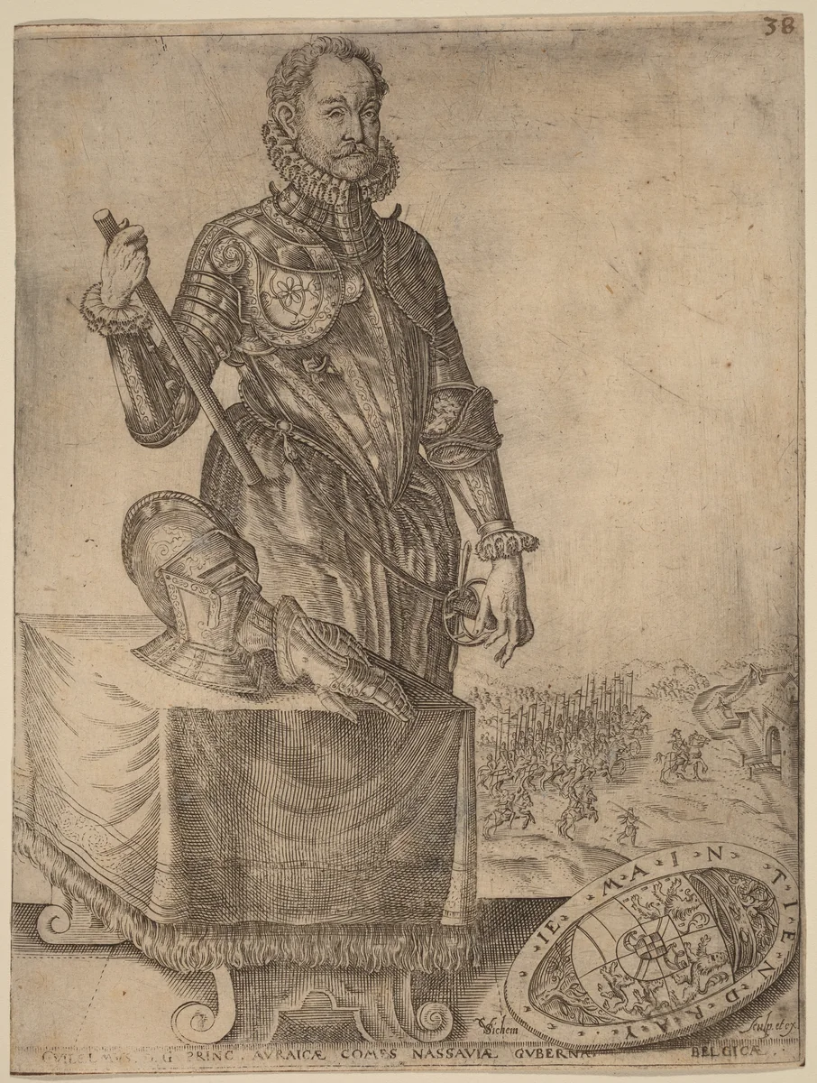 William of Nassau, Prince of Orange by Christoffel van Sichem I; Hendrick Goltzius, print, 1546-1624
