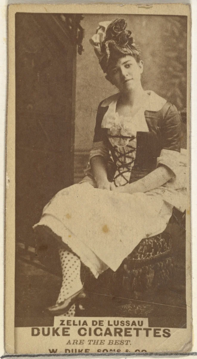 Zelia De Lussau, from the Actors and Actresses series (N145-7) issued by Duke Sons & Co. to promote Duke Cigarettes by W. Duke, Sons & Co., photograph, 1880-1889