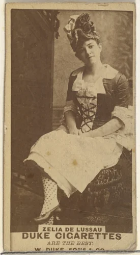 Zelia De Lussau, from the Actors and Actresses series (N145-7) issued by Duke Sons & Co. to promote Duke Cigarettes by W. Duke, Sons & Co., photograph, 1880-1889