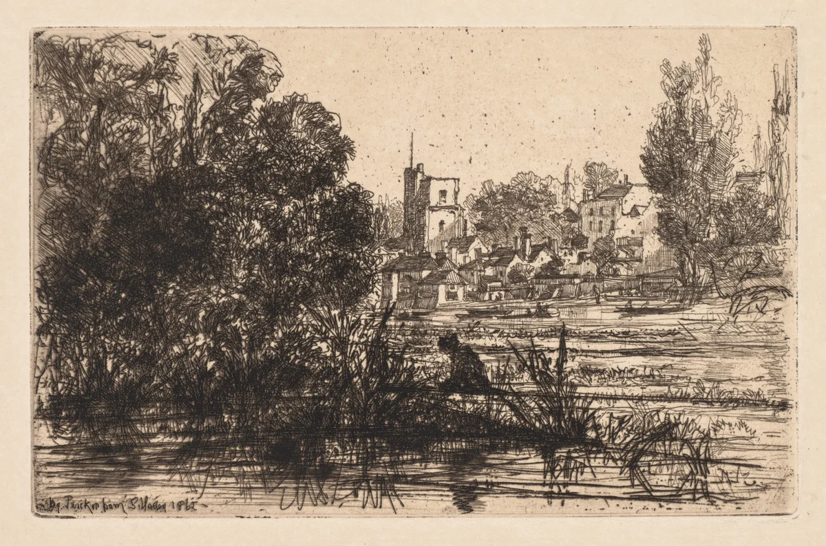 Twickenham Church by Francis Seymour-Haden, print, 1865