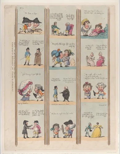 Grotesque Borders for Rooms & Screens, Extravaganzas Plate 5 by Thomas Rowlandson, print, 1799