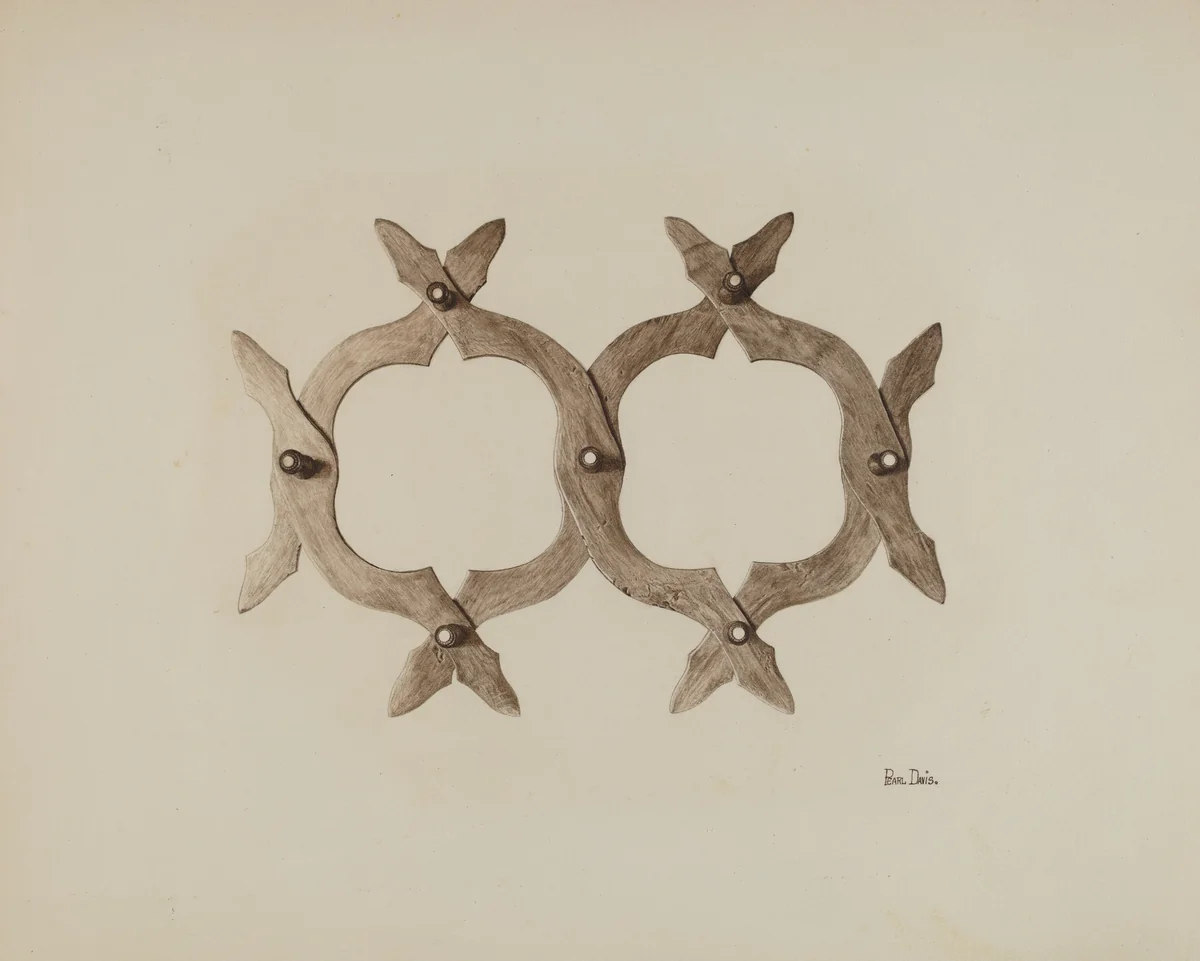 Hat-rack by Pearl Davis, index of american design, 1941