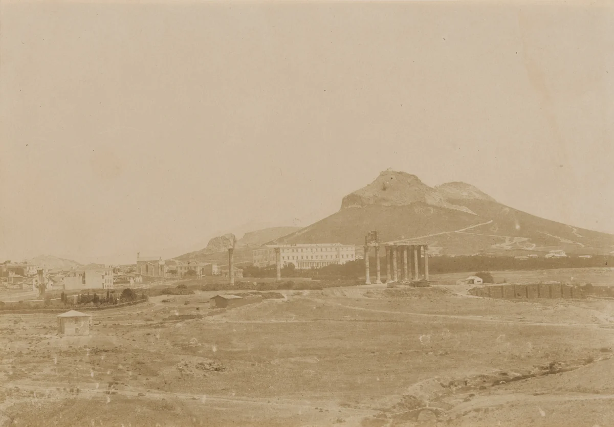 View of Athens with the Temple of the Olympian Zeus by James Robertson; Felice Beato; Antonio Beato, photograph, 1857