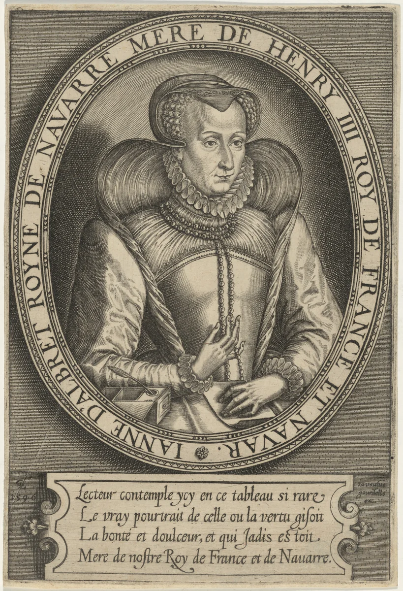 Jeanne d'Albret, Queen of Navarre, Mother of Henry IV of France by Gerard de Lairesse, print, 1641-1711