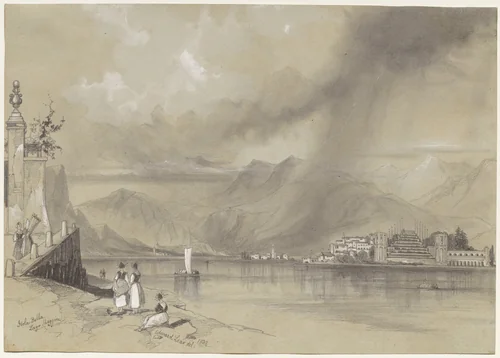 Isola Bella, Lago Maggiore by Edward Lear, drawing, 1839