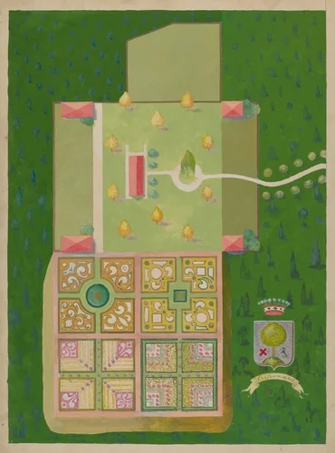 Lispenard's Estate and Gardens by George Stonehill, index of american design, 1936