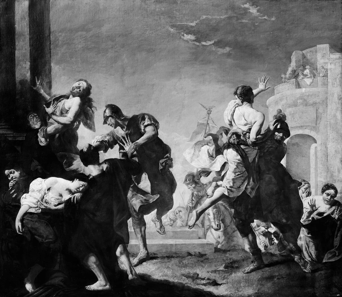Abduction of the Sabines by Giuseppe Angeli, painting, 1755-1765