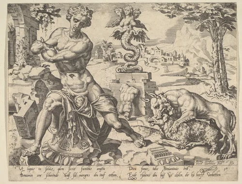 Benjamin, from "The Twelve Patriarchs" by Maarten van Heemskerck, print, 1550