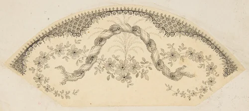 Lace Design by anonymous, drawing, 1800-1899