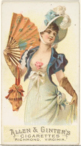 Plate 7, from the Fans of the Period series (N7) for Allen & Ginter Cigarettes Brands by Allen & Ginter, print, 1889