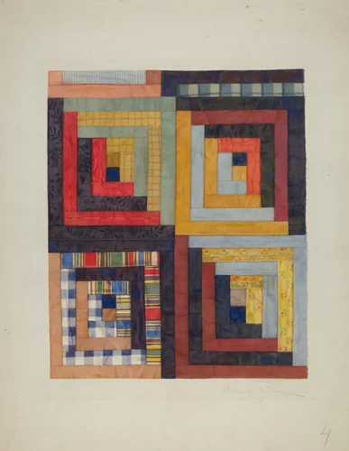 Patchwork Quilt by Cora Parker, index of american design, 1935-1942