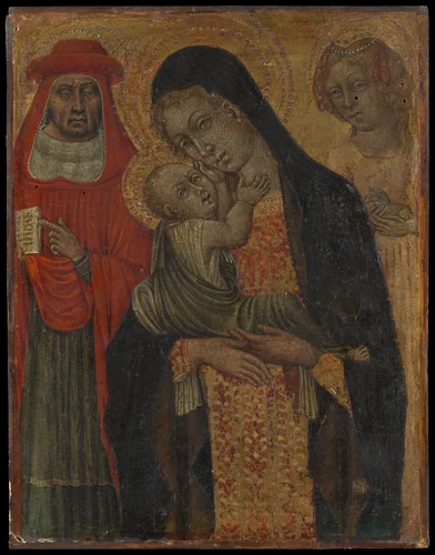 Madonna and Child with Saints Jerome and Agnes by Giovanni di Paolo, painting, 1462-1468