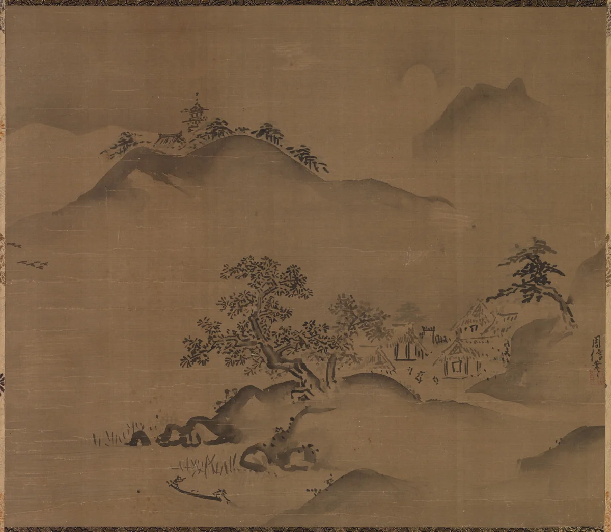 Chinese Landscape by Kano Chikanobu, painting, 1680-1728