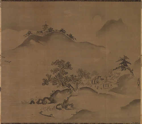 Chinese Landscape by Kano Chikanobu, painting, 1680-1728