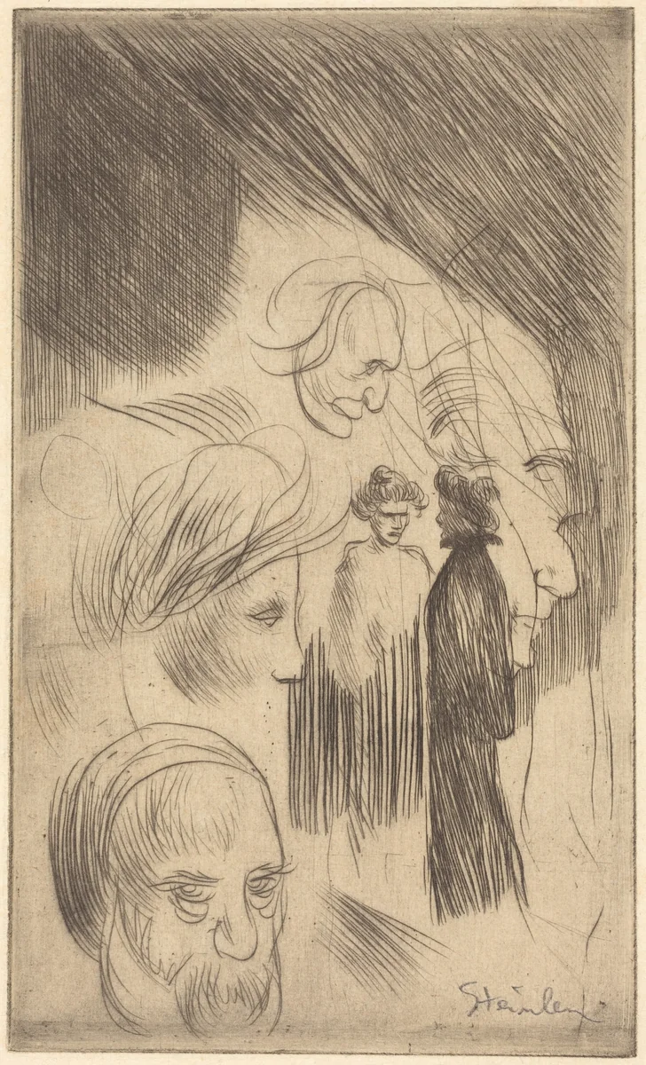 Sketch Plate by Théophile Alexandre Steinlen, print, 1902