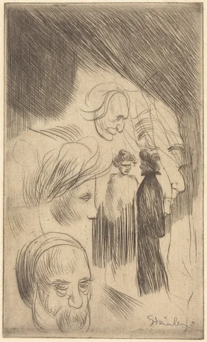 Sketch Plate by Théophile Alexandre Steinlen, print, 1902