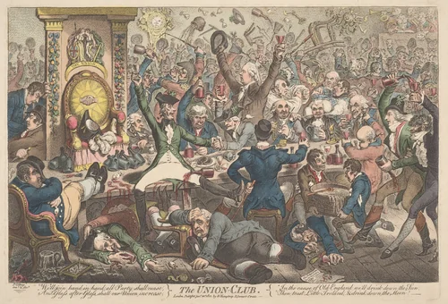 The Union Club by James Gillray, print, 1801