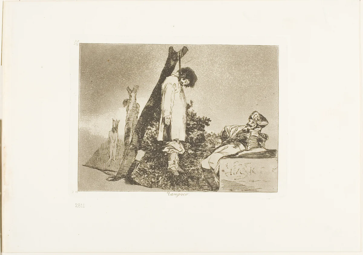 Not in this case, plate 36 from The Disasters of War by Francisco José de Goya, print, 1812-1815
