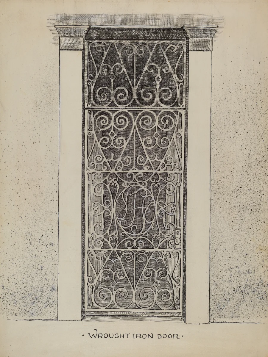 Wrought Iron Door by Al Curry, index of american design, 1936
