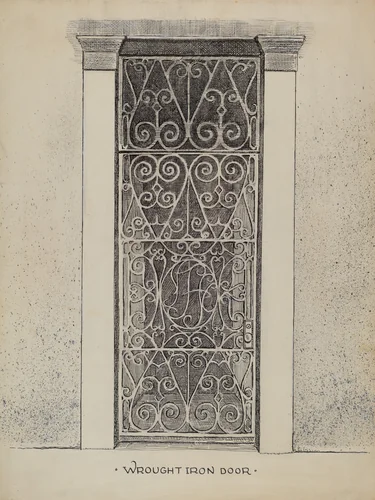 Wrought Iron Door by Al Curry, index of american design, 1936