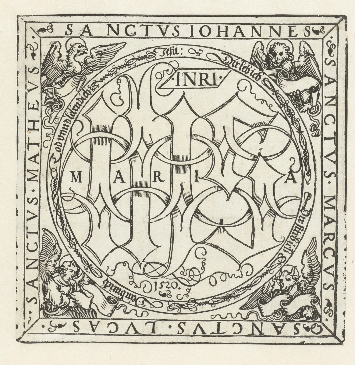 Monogram van Christus by Unknown, print, 1520