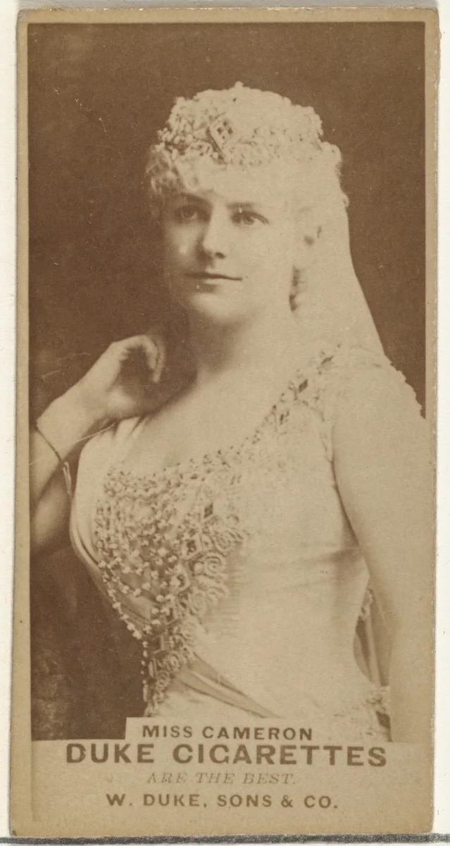 Miss Cameron, from the Actors and Actresses series (N145-7) issued by Duke Sons & Co. to promote Duke Cigarettes by W. Duke, Sons & Co., photograph, 1880-1889
