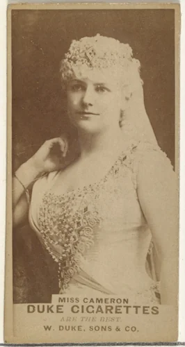Miss Cameron, from the Actors and Actresses series (N145-7) issued by Duke Sons & Co. to promote Duke Cigarettes by W. Duke, Sons & Co., photograph, 1880-1889