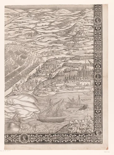 Stamboom van Frederik en Ottheinrich van Palts-Neuburg (plaat 3) by Monogrammist HVBV, print, 1535-1594