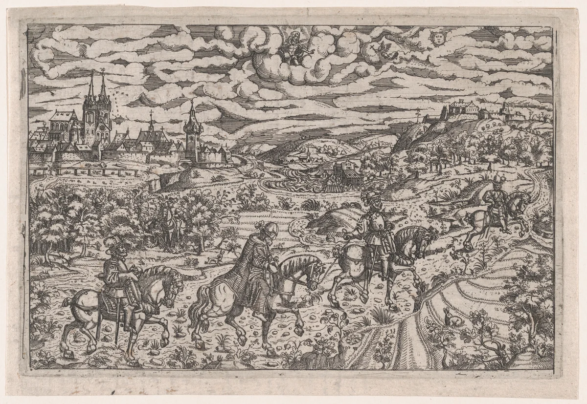 The Abduction of Hieronymus Paumgartner by Matthias Zündt, print, 1540-1550