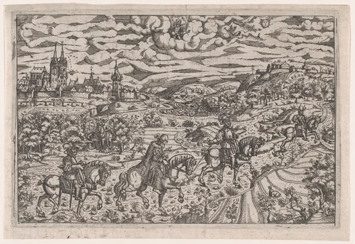 The Abduction of Hieronymus Paumgartner by Matthias Zündt, print, 1540-1550