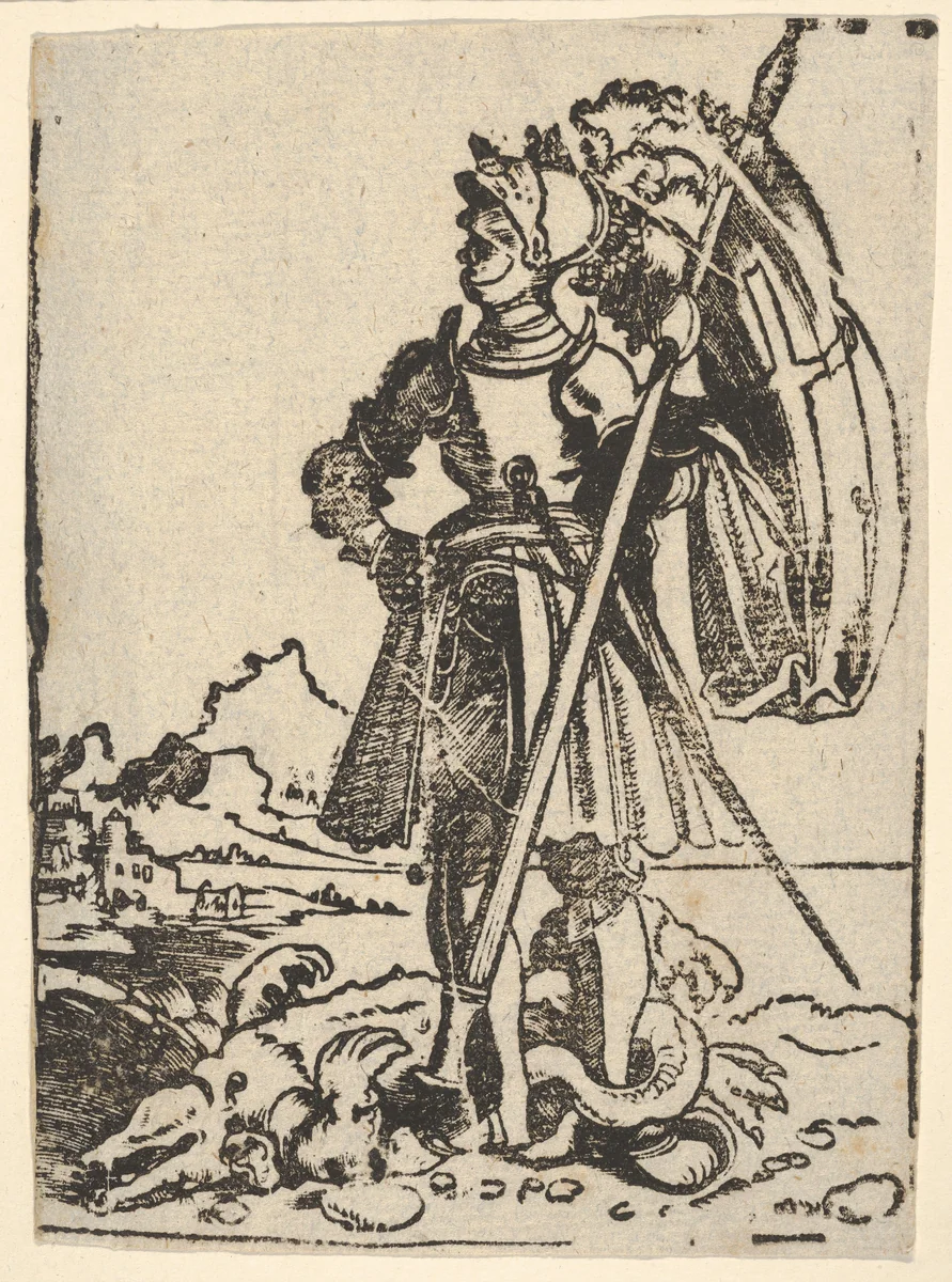 Saint George by Albrecht Altdorfer, print, 1500-1538