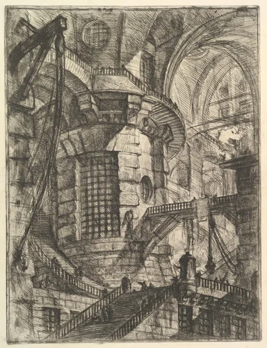 The Round Tower, from "Carceri d'invenzione" (Imaginary Prisons) by Giovanni Battista Piranesi, print, 1744-1755