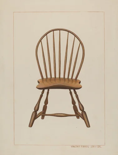 Windsor Fan-back Chair by Vincent P. Rosel, index of american design, 1938