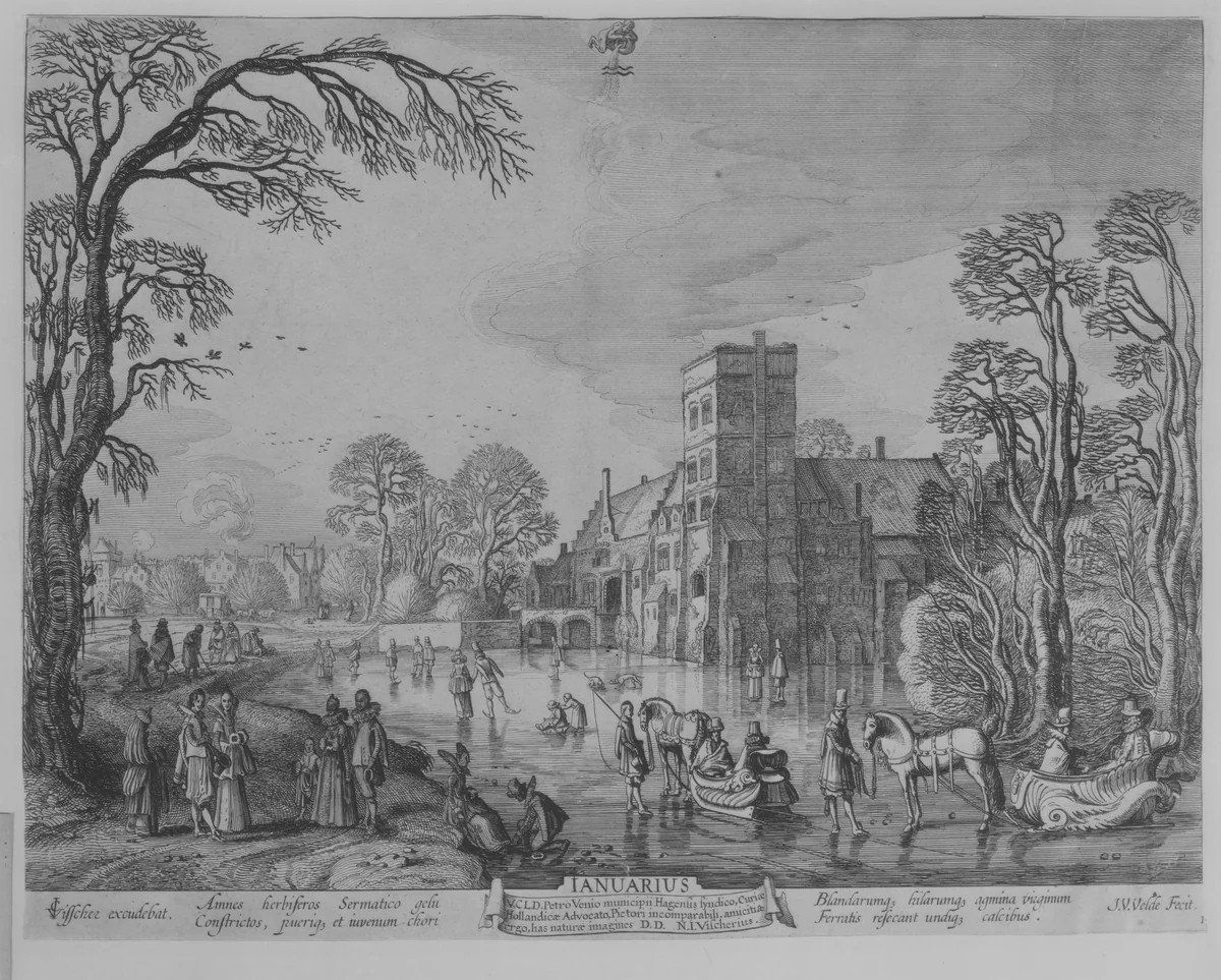 January by Jan van de Velde, print, 1618