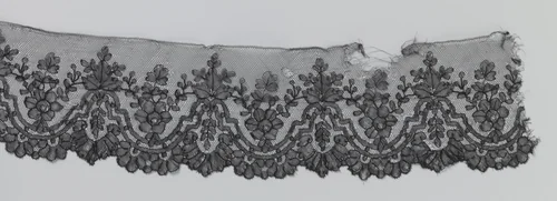 Strook van kloskant met holle en bolle dubbele lijsten by anonymous, other, 1850-1860