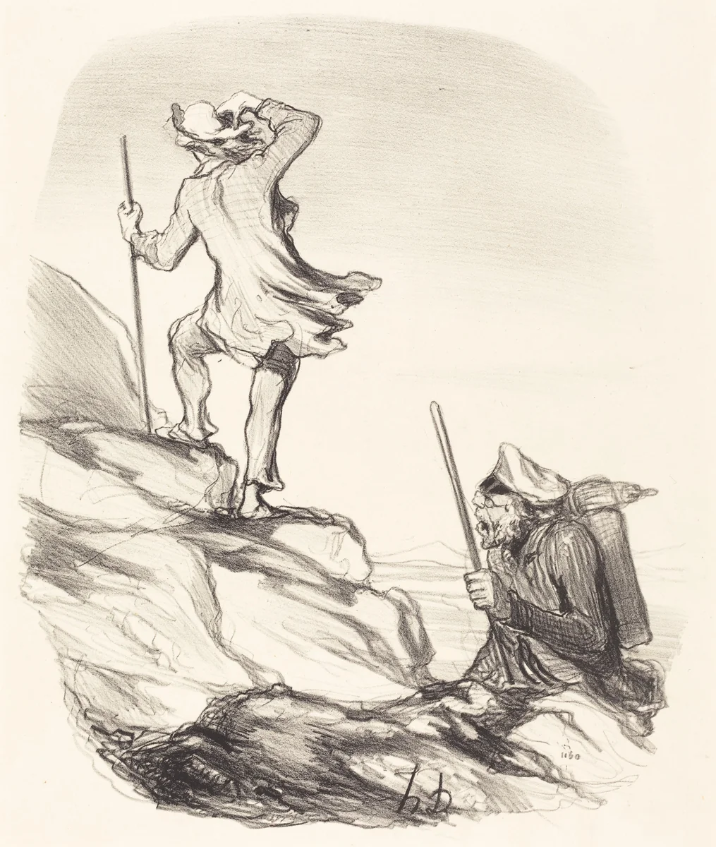 Aperçois-tu un lieu civilisé... by Honoré Daumier, print, 1849