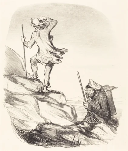 Aperçois-tu un lieu civilisé... by Honoré Daumier, print, 1849
