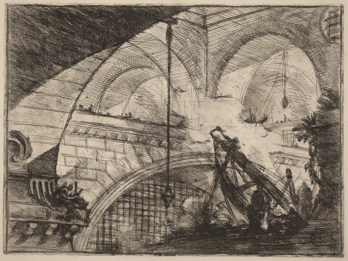 The Arch with a Shell Ornament by Giovanni Battista Piranesi, print, 1749-1750